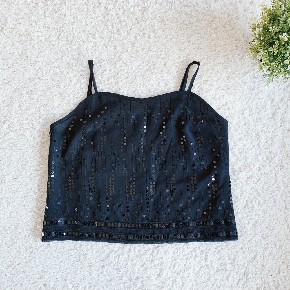 New York & Co. Sequins Crop Top